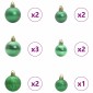 vidaXL Τεχνητό Λεπτό Χριστουγεννιάτικο Δέντρο Πράσινο και Λευκό 150 cm