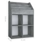 vidaXL Παιδική Ραφιέρα Περιοδικών Γκρι Σκυρ. 71x30x114 εκ. Μοριοσανίδα
