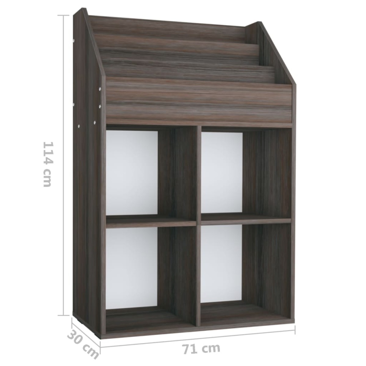 vidaXL Παιδική Ραφιέρα Περ. Γκρι/Sonoma Δρυς 71x30x114εκ Μοριοσανίδα