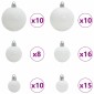 vidaXL Τεχνητό Χριστουγεννιάτικο Δέντρο με Φωτισμό και Σετ Μπαλών