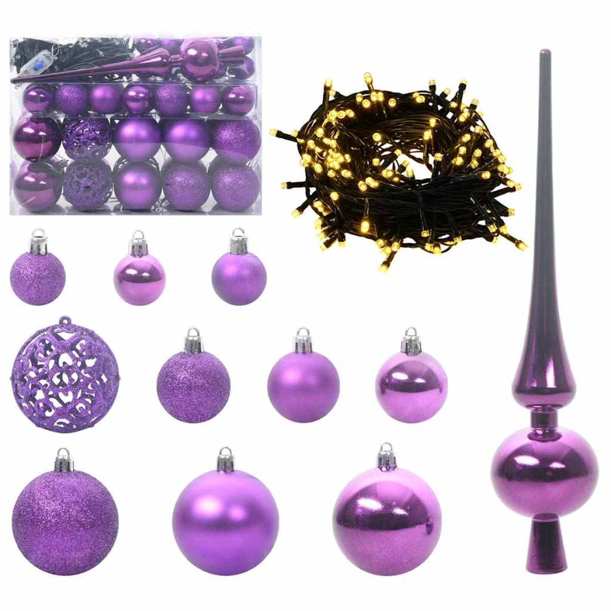 vidaXL Τεχνητό Δέντρο Χριστουγέννων με μέρη που αναδιπλώνονται και χιονάκι