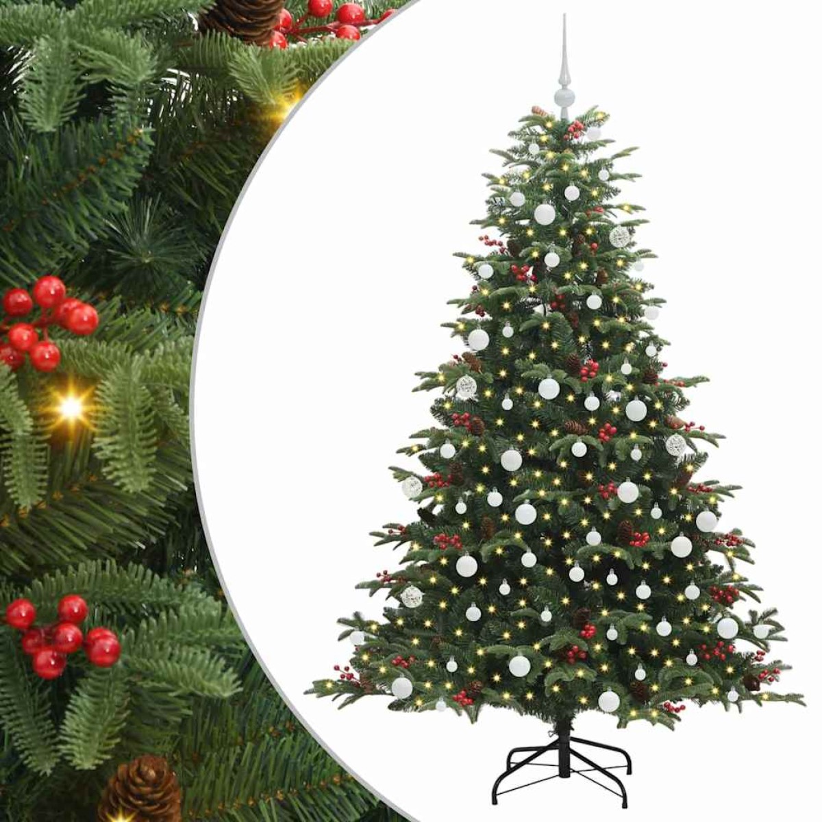 vidaXL Τεχνητό Χριστουγεννιάτικο Δέντρο με 300 LED Πράσινο 180 cm