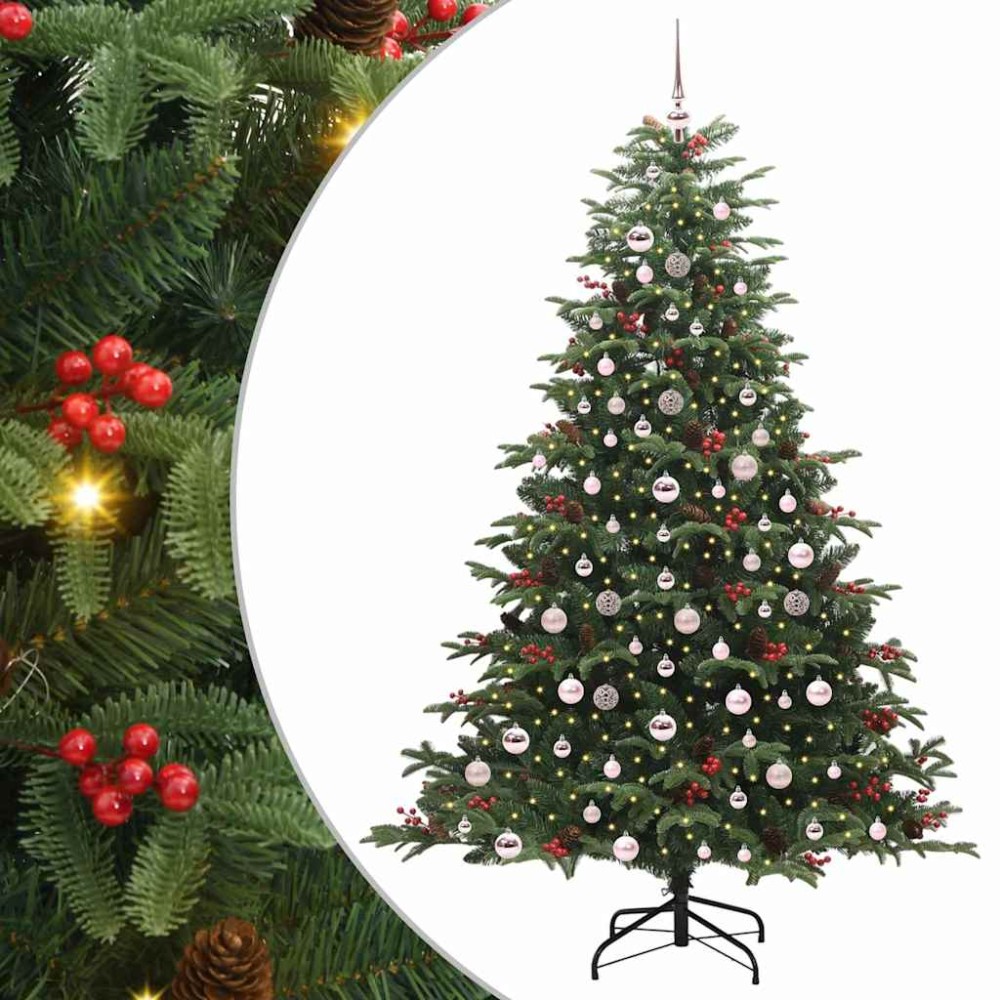vidaXL Τεχνητό Χριστουγεννιάτικο Δέντρο με 300 LED Πράσινο 210 cm