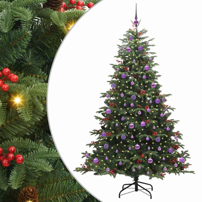 vidaXL Τεχνητό Χριστουγεννιάτικο Δέντρο με 300 LED Πράσινο 210 cm