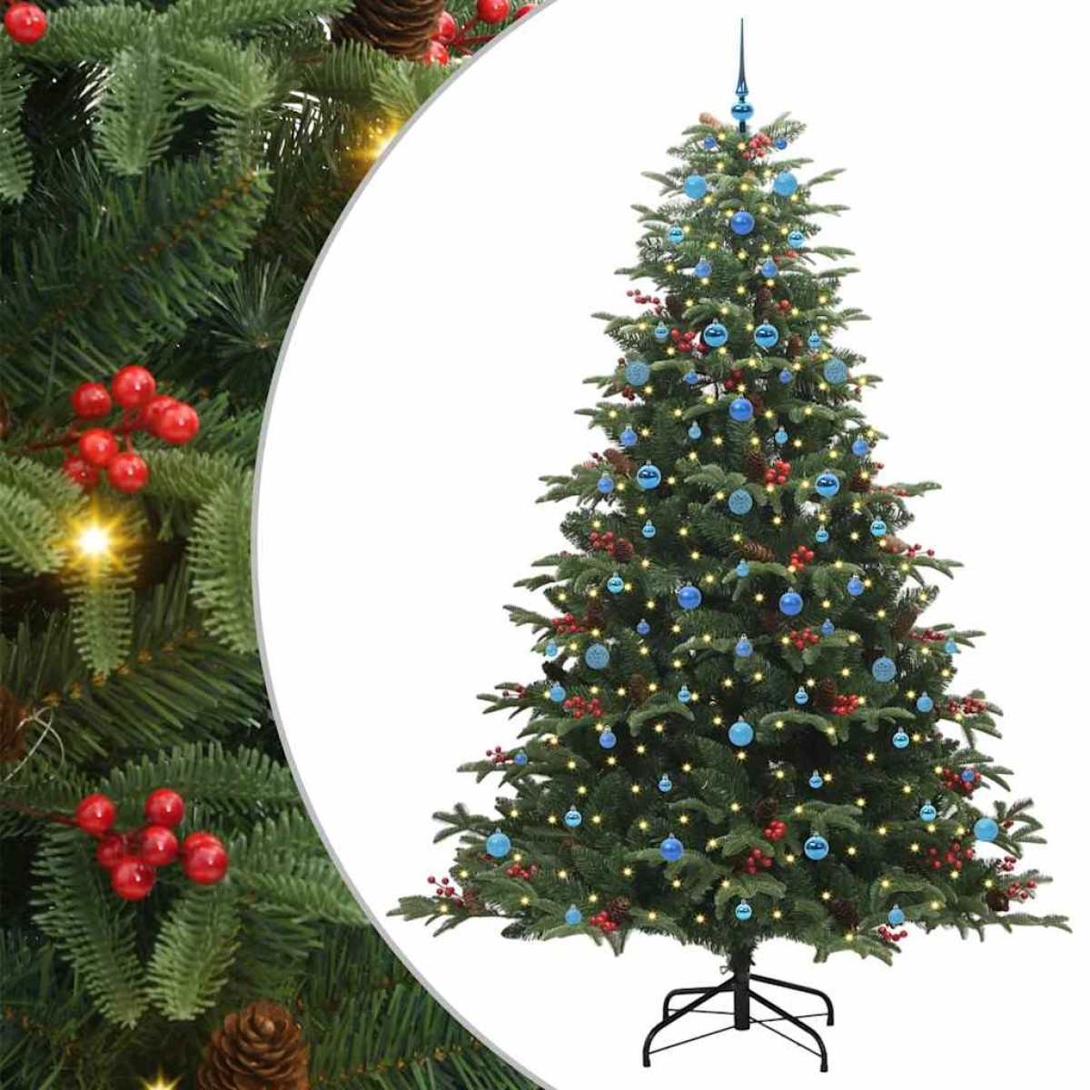 vidaXL Τεχνητό Χριστουγεννιάτικο Δέντρο με 300 LED Πράσινο 240 cm