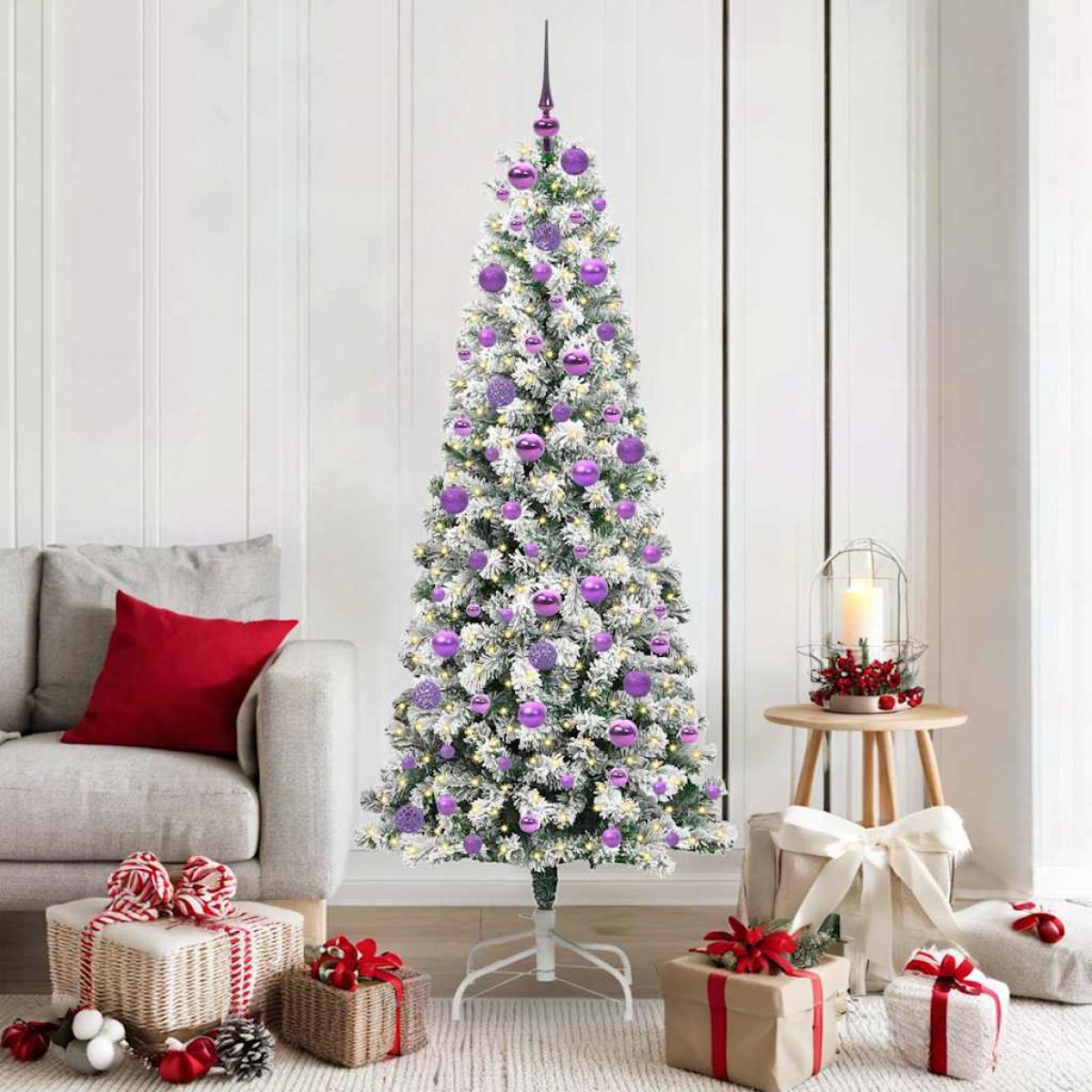 vidaXL Τεχνητό Χριστουγεννιάτικο Δέντρο με Άξονα με 300 LED 180 cm