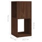 vidaXL Ντουλάπι Περιστρ. Καφέ Δρυς 34,5x34,5x75,5 εκ. Μοριοσανίδα