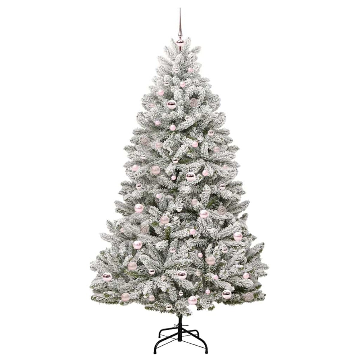 vidaXL Τεχνητό Χριστουγεννιάτικο Δέντρο Πράσινο και Λευκό 210 cm