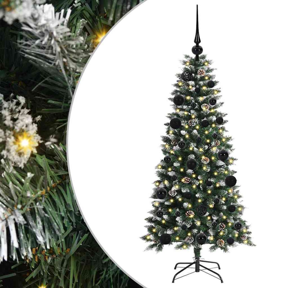 vidaXL Τεχνητό Χριστουγεννιάτικο Δέντρο με 150 LED Πράσινο 120 cm