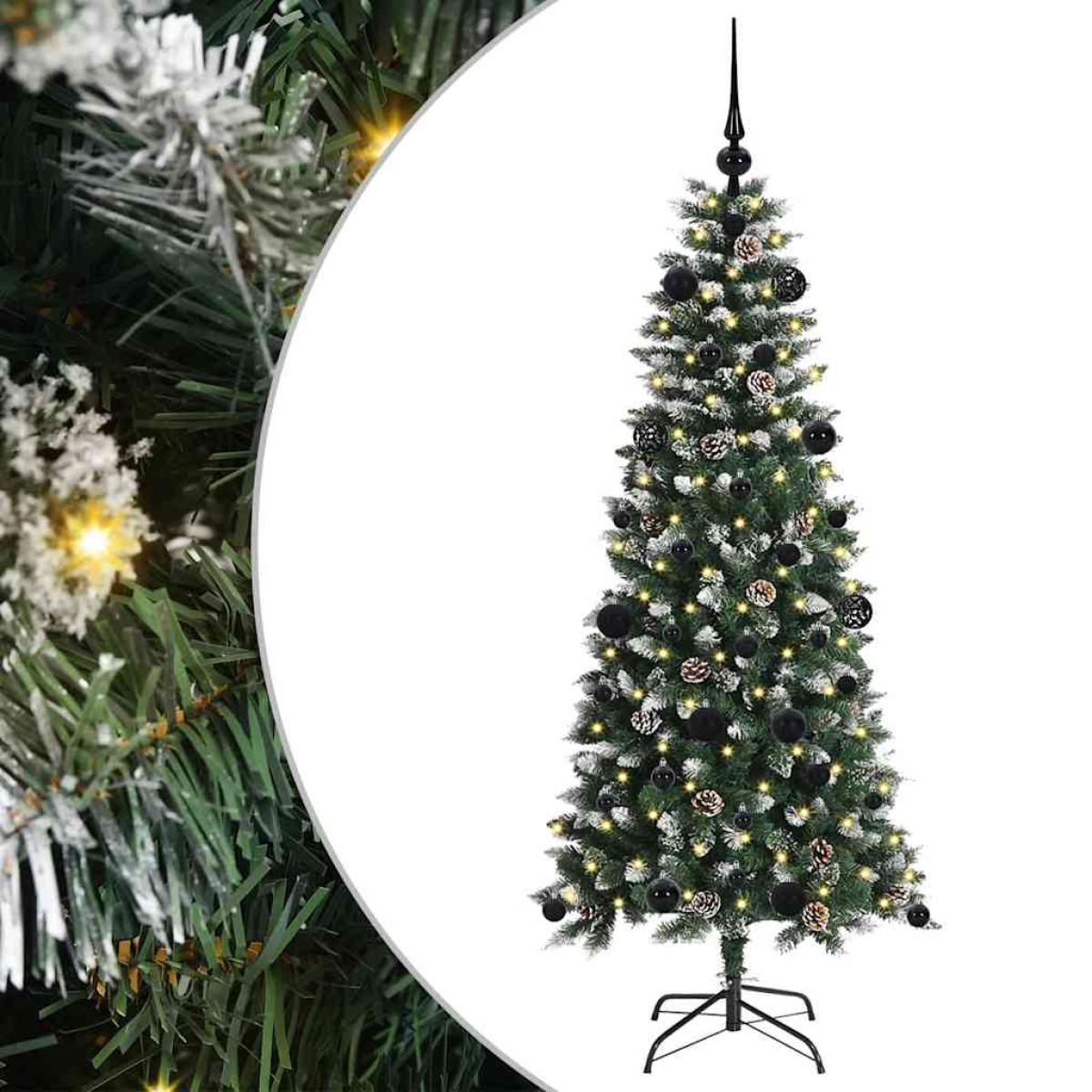 vidaXL Τεχνητό Χριστουγεννιάτικο Δέντρο με 150 LED Πράσινο 150 cm