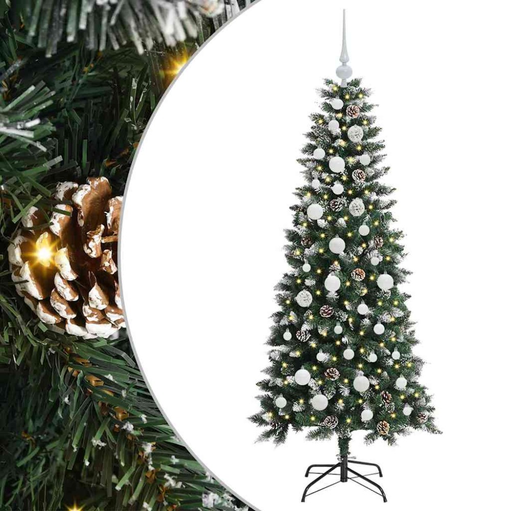 vidaXL Τεχνητό Χριστουγεννιάτικο Δέντρο με 150 LED Πράσινο 150 cm