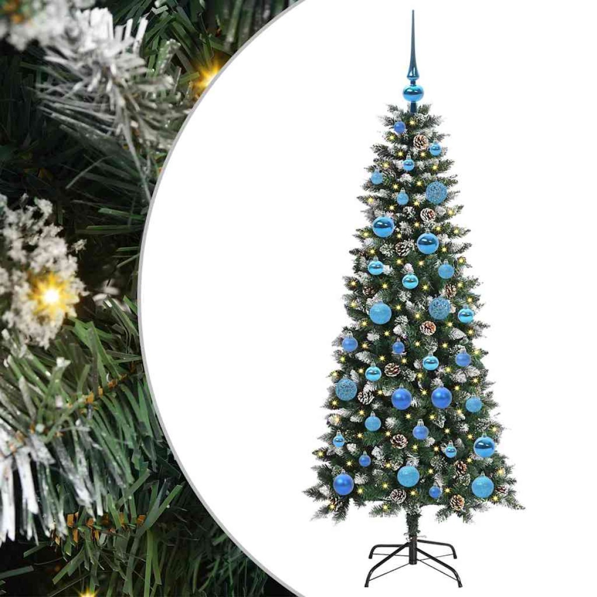 vidaXL Τεχνητό Χριστουγεννιάτικο Δέντρο με 150 LED Πράσινο 150 cm