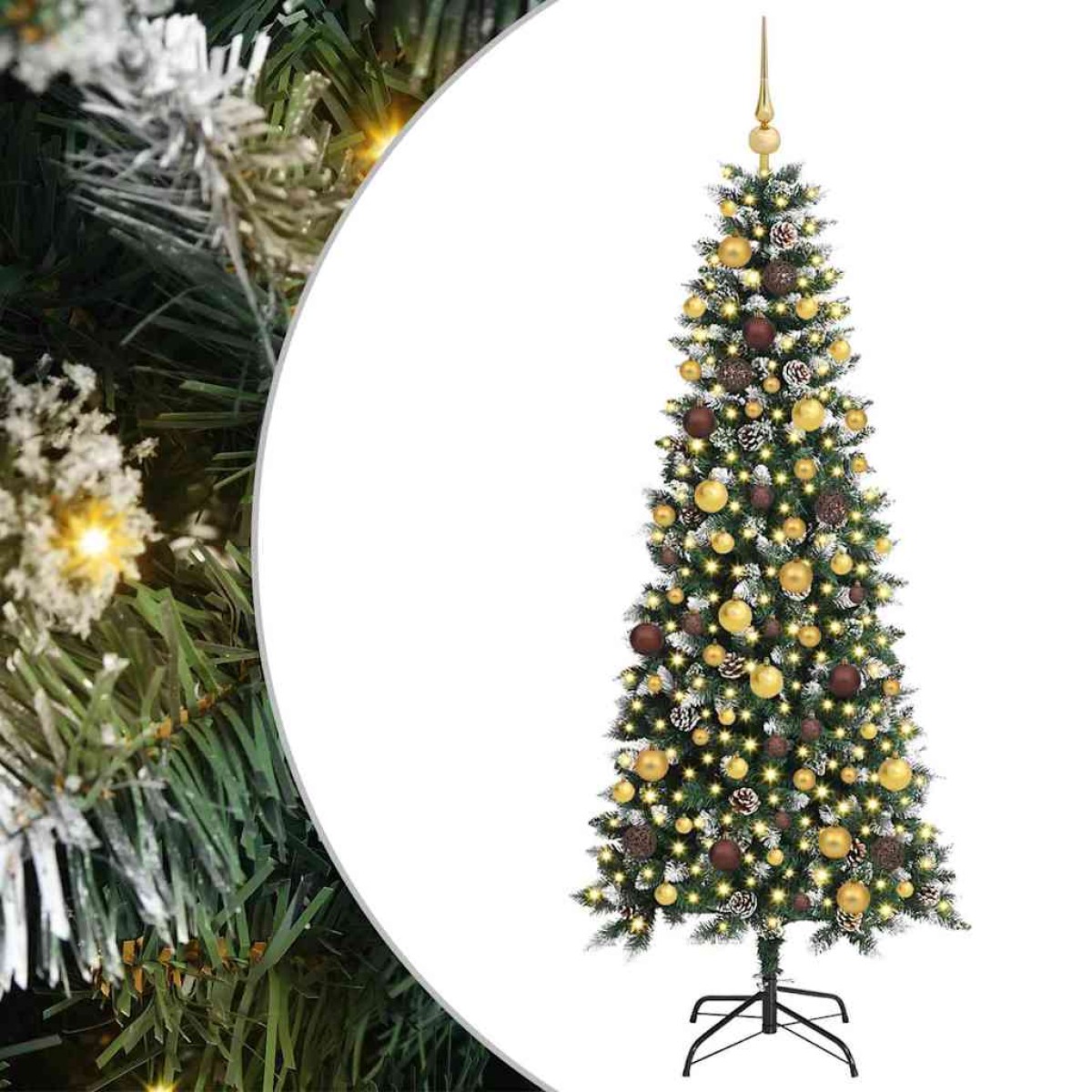 vidaXL Τεχνητό Χριστουγεννιάτικο Δέντρο με 300 LED Πράσινο 180 cm