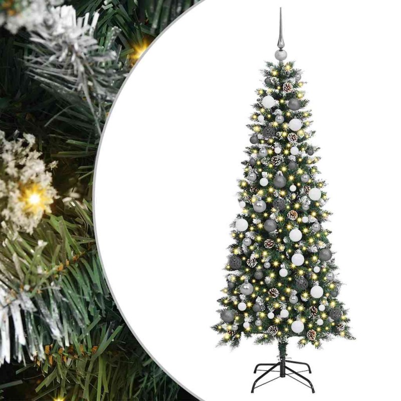 vidaXL Τεχνητό Χριστουγεννιάτικο Δέντρο με 300 LED Πράσινο 180 cm