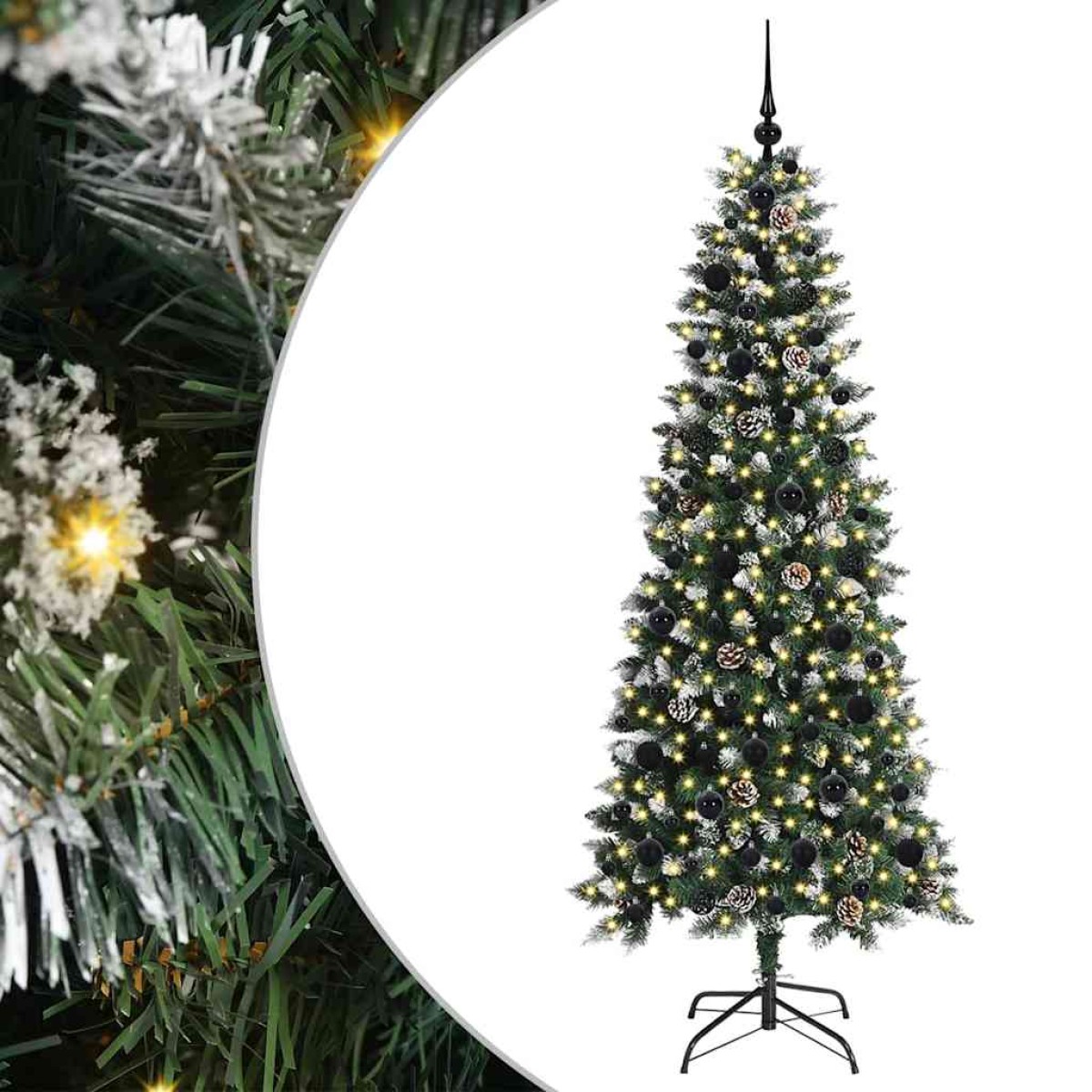 vidaXL Τεχνητό Χριστουγεννιάτικο Δέντρο με 300 LED Πράσινο 180 cm