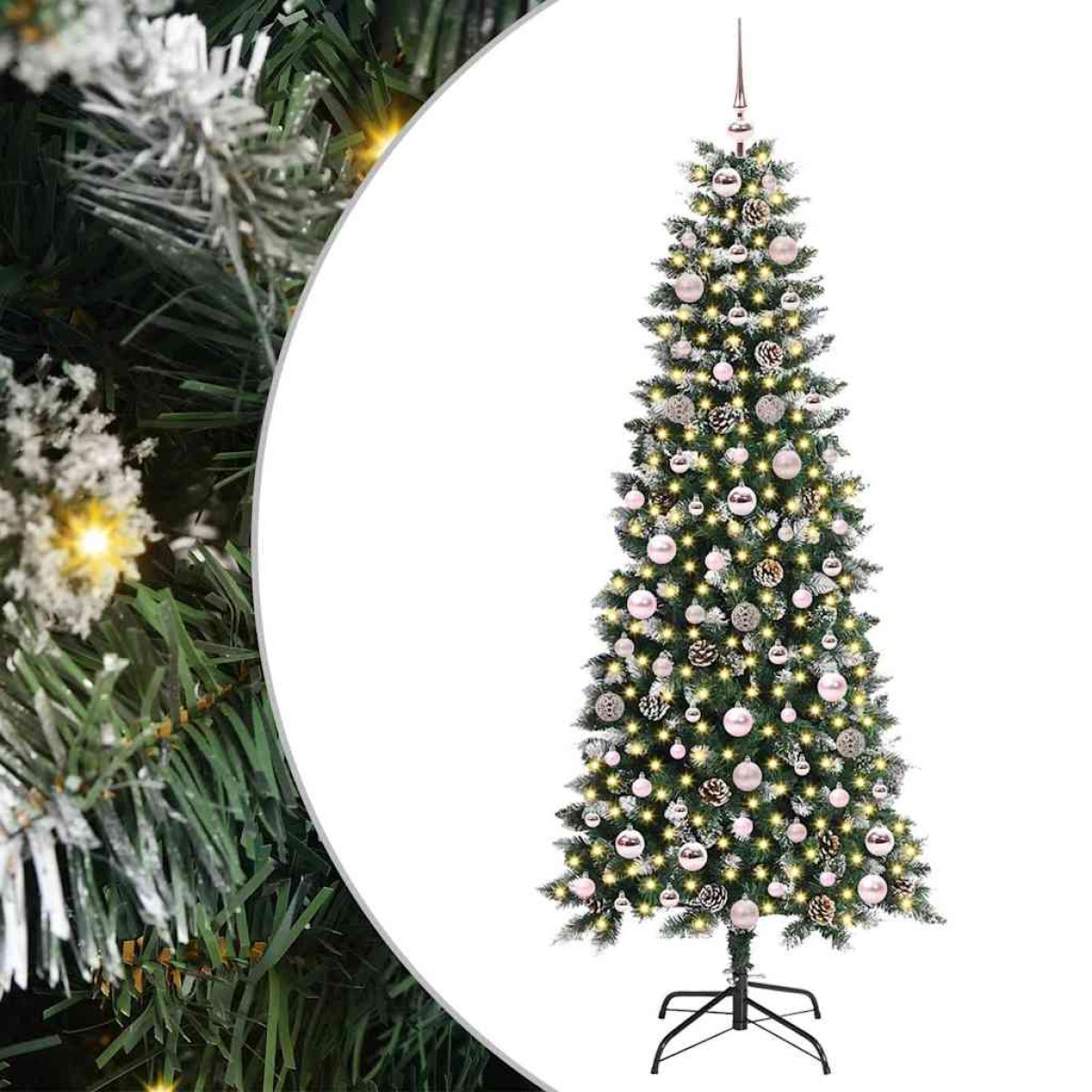 vidaXL Τεχνητό Χριστουγεννιάτικο Δέντρο με 300 LED Πράσινο 180 cm