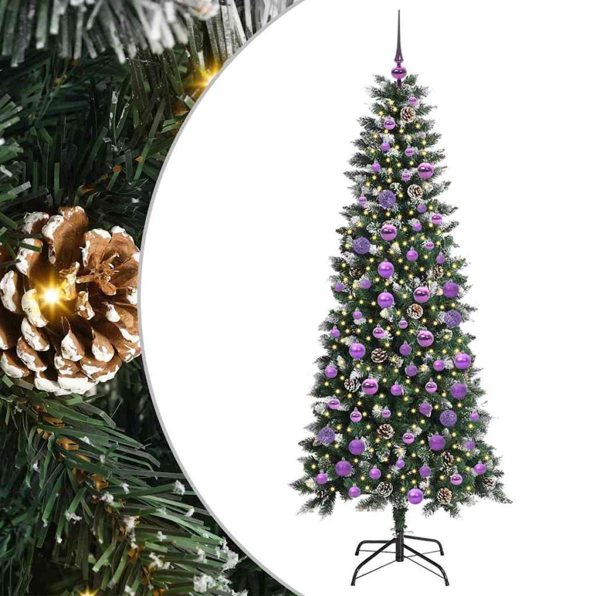 vidaXL Τεχνητό Χριστουγεννιάτικο Δέντρο με 300 LED Πράσινο 180 cm
