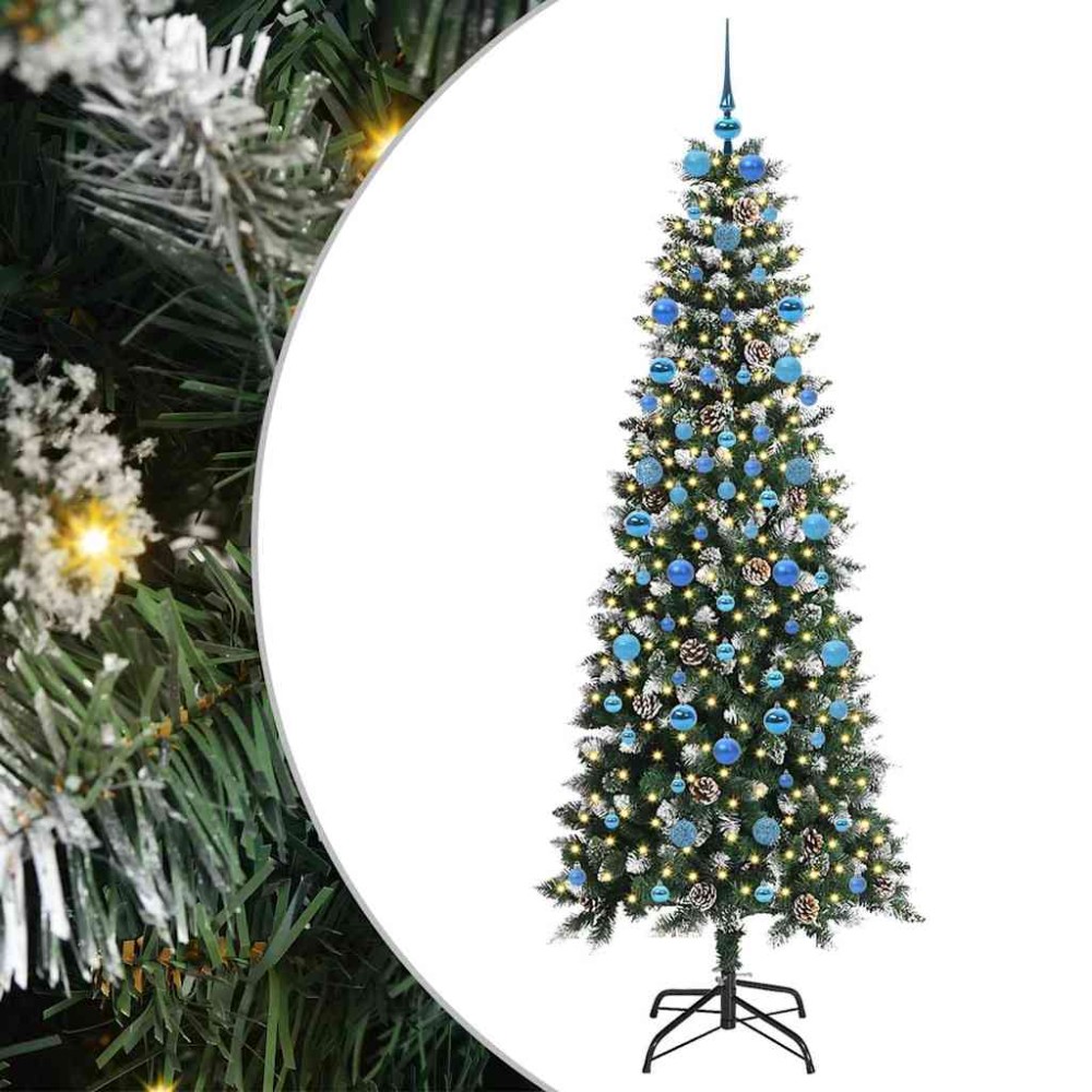 vidaXL Τεχνητό Χριστουγεννιάτικο Δέντρο με 300 LED Πράσινο 210 cm