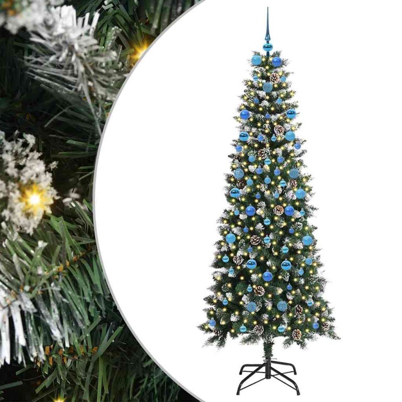 vidaXL Τεχνητό Χριστουγεννιάτικο Δέντρο με 300 LED Πράσινο 210 cm