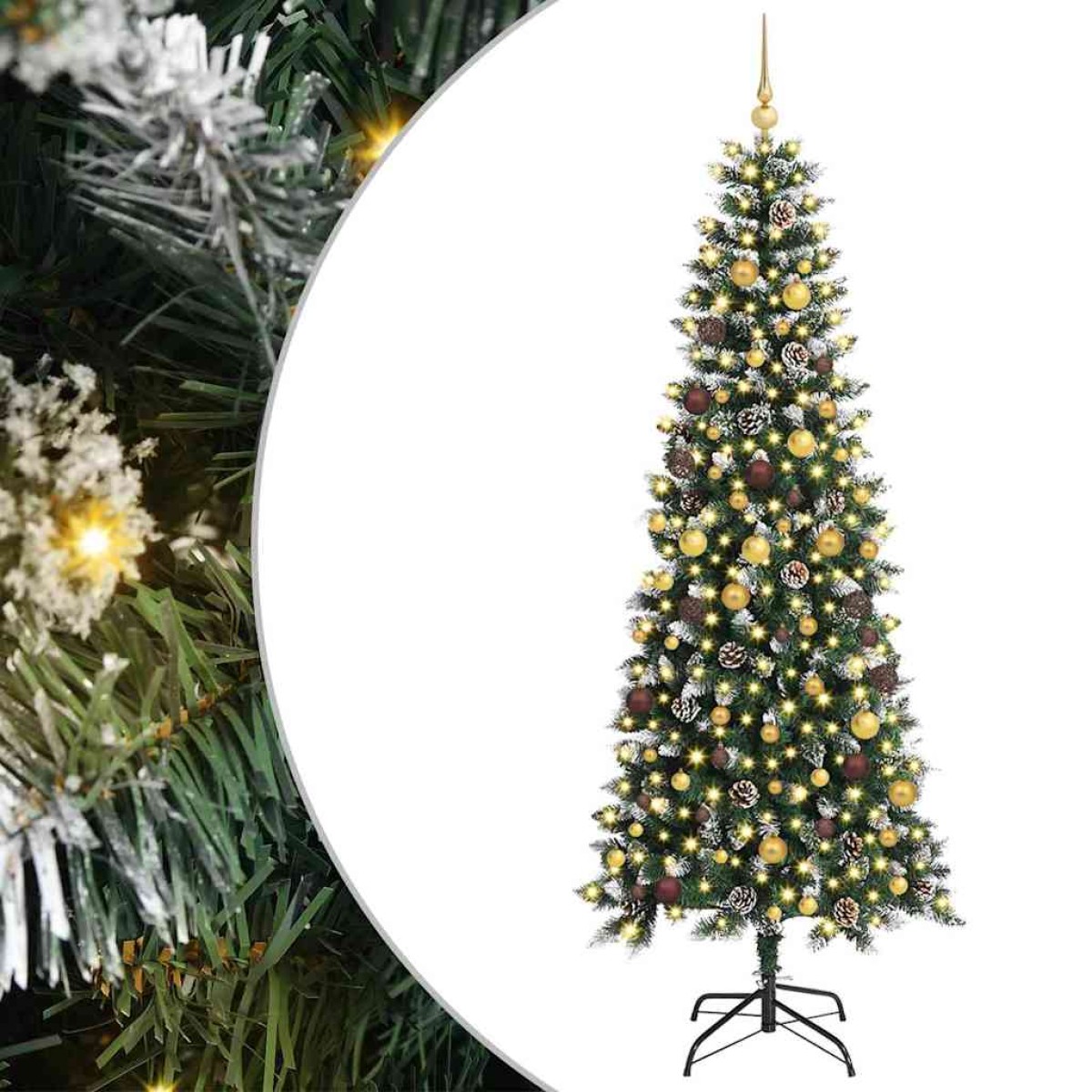 vidaXL Τεχνητό Χριστουγεννιάτικο Δέντρο με 300 LED Πράσινο 240 cm