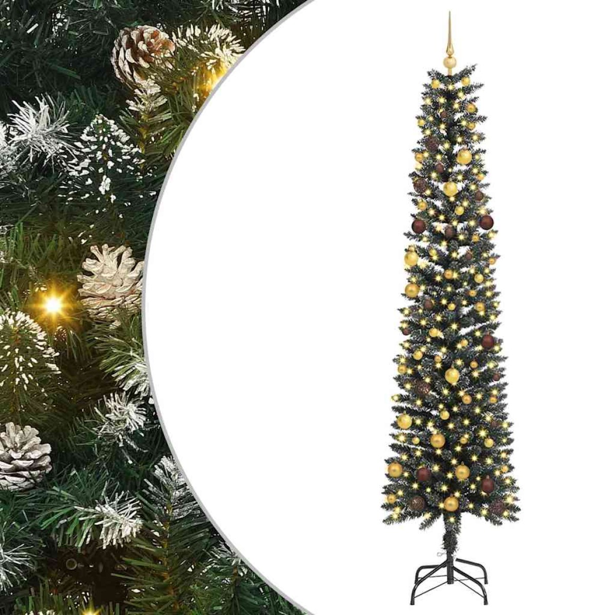 vidaXL Τεχνητό Χριστουγεννιάτικο Δέντρο με 300 LED Πράσινο 240 cm