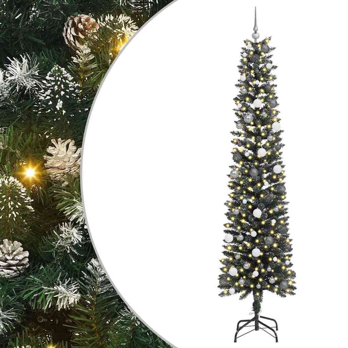vidaXL Τεχνητό Χριστουγεννιάτικο Δέντρο με 300 LED Πράσινο 240 cm