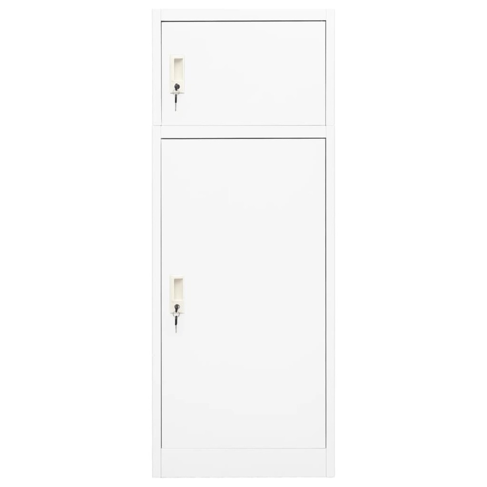 vidaXL Ντουλάπα για Σέλα Λευκό 53 x 53 x 140 εκ. Ατσάλινο