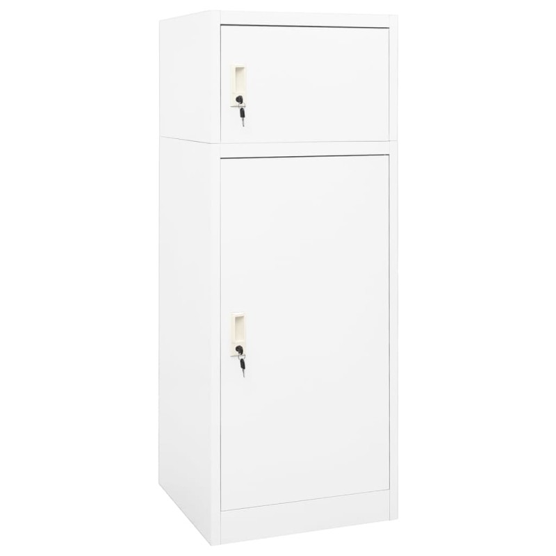 vidaXL Ντουλάπα για Σέλα Λευκό 53 x 53 x 140 εκ. Ατσάλινο