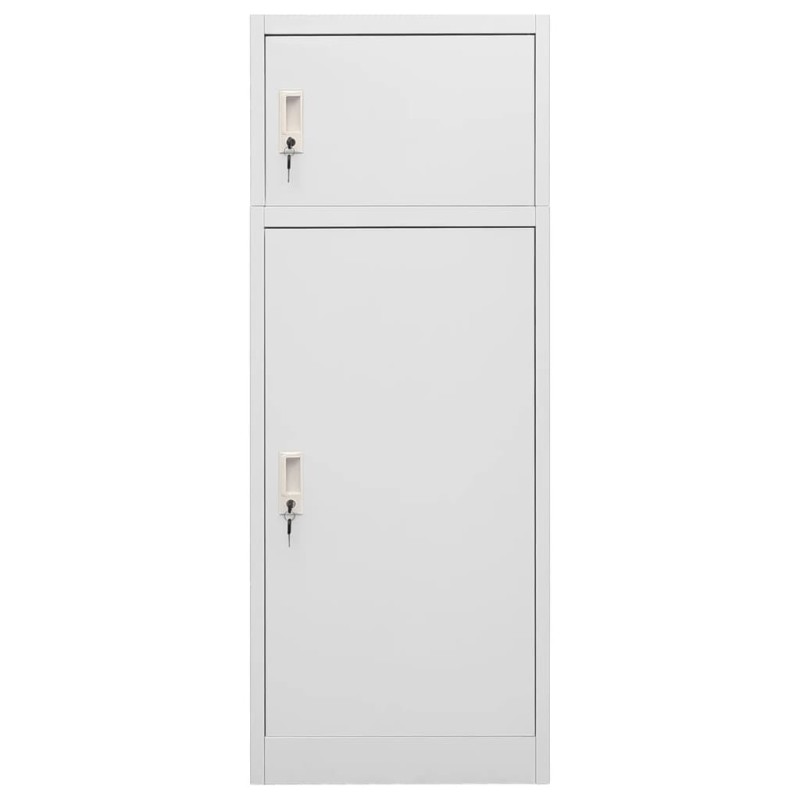 vidaXL Ντουλάπα για Σέλα Ανοιχτό Γκρι 53 x 53 x 140 εκ. Ατσάλινη