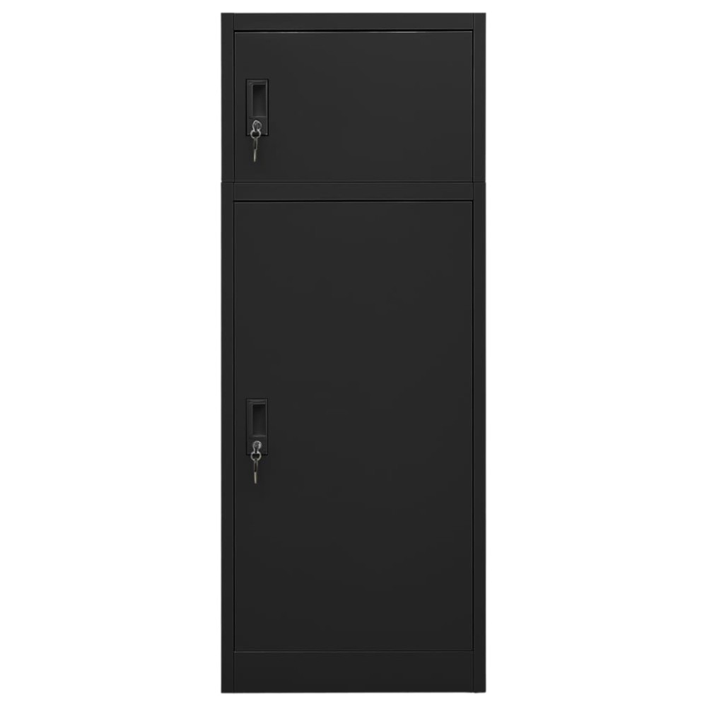 vidaXL Ντουλάπα για Σέλα Μαύρη 53 x 53 x 140 εκ. Ατσάλινη