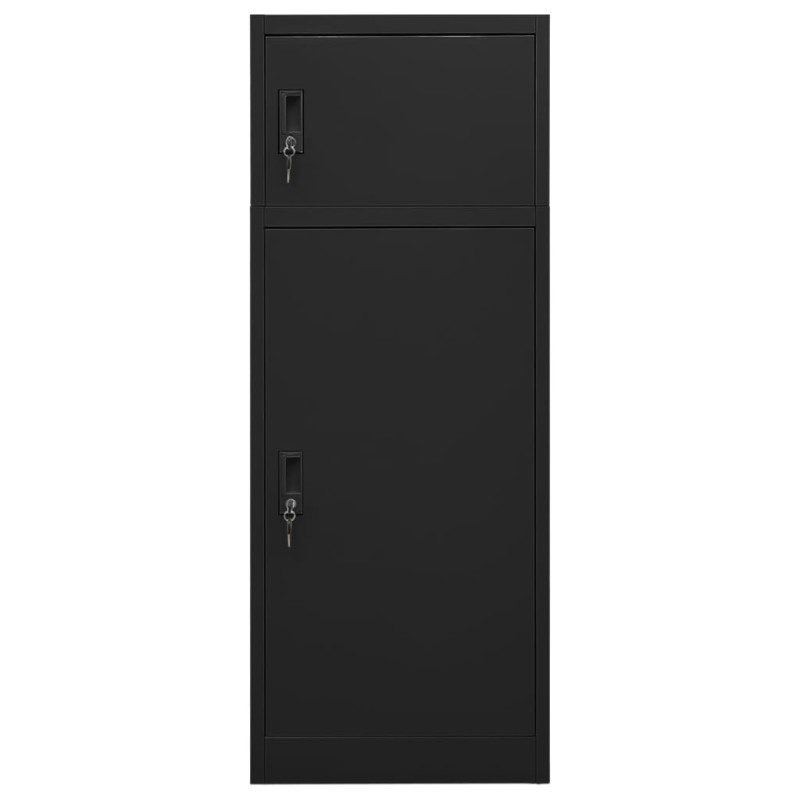 vidaXL Ντουλάπα για Σέλα Μαύρη 53 x 53 x 140 εκ. Ατσάλινη