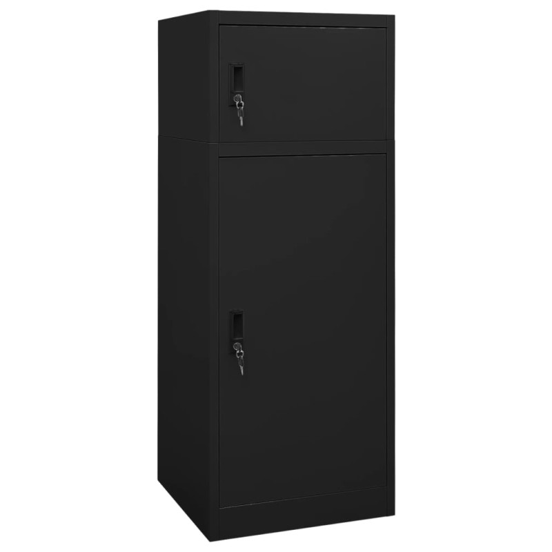 vidaXL Ντουλάπα για Σέλα Μαύρη 53 x 53 x 140 εκ. Ατσάλινη