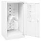 vidaXL Ντουλάπα για Σέλα Λευκό 53 x 53 x 105 εκ. Ατσάλινο
