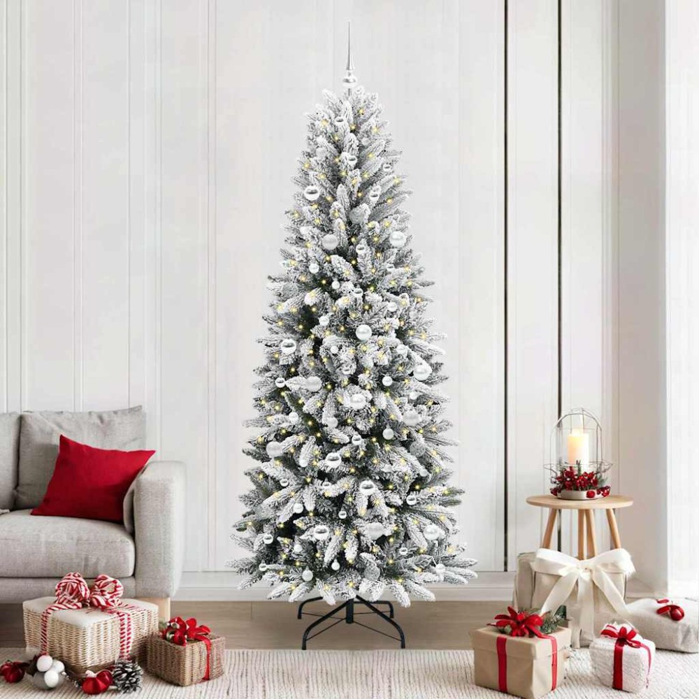 vidaXL Τεχνητό Χριστουγεννιάτικο Δέντρο Λευκό 210 cm