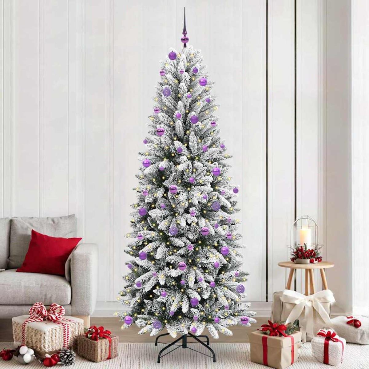 vidaXL Τεχνητό Χριστουγεννιάτικο Δέντρο Λευκό 240 cm