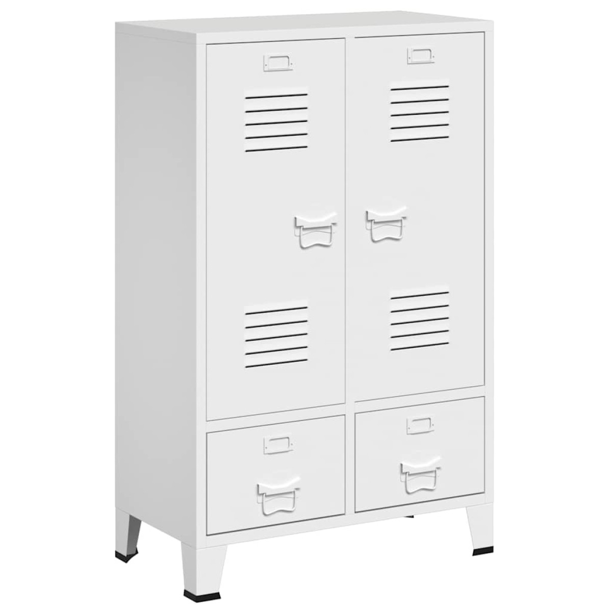 vidaXL Ντουλάπα Βιομηχανική Λευκή 67 x 35 x 107 εκ. Ατσάλινη
