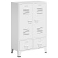 vidaXL Ντουλάπα Βιομηχανική Λευκή 67 x 35 x 107 εκ. Ατσάλινη