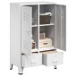 vidaXL Ντουλάπα Βιομηχανική Λευκή 67 x 35 x 107 εκ. Ατσάλινη