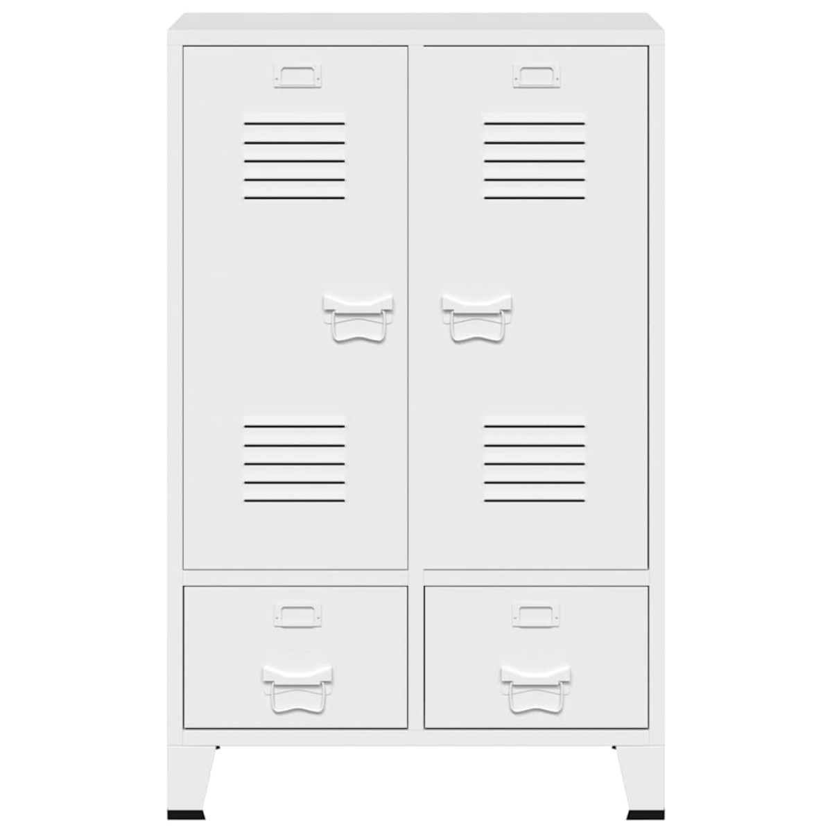 vidaXL Ντουλάπα Βιομηχανική Λευκή 67 x 35 x 107 εκ. Ατσάλινη