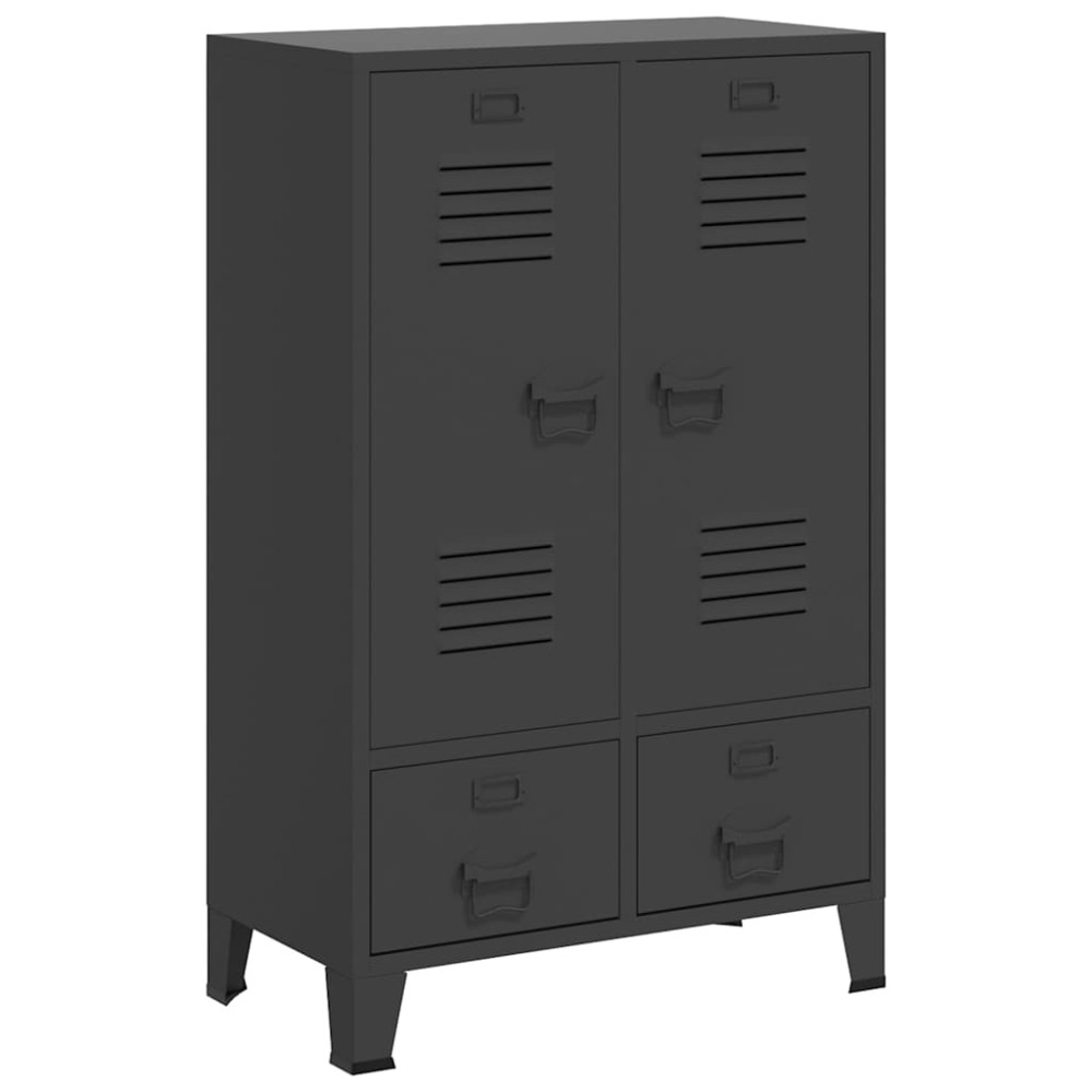 vidaXL Ντουλάπα Βιομηχανική Ανθρακί 67 x 35 x 107 εκ. Ατσάλινη