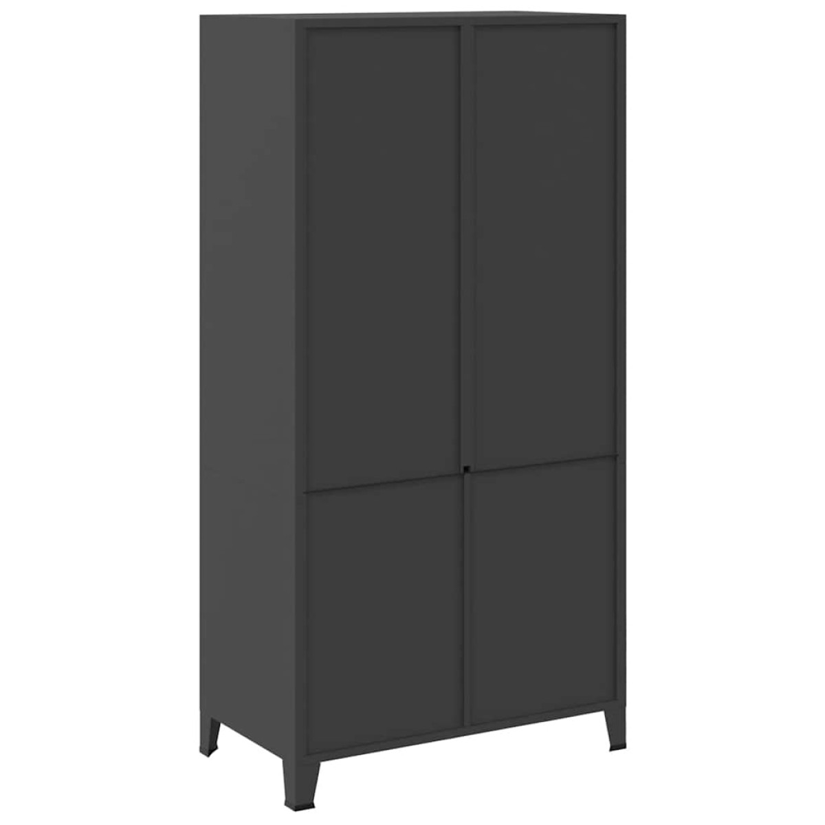 vidaXL Ντουλάπα Βιομηχανική Μαύρη 90 x 50 x 180 εκ. Μεταλλική