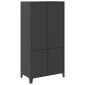 vidaXL Ντουλάπα Βιομηχανική Μαύρη 90 x 50 x 180 εκ. Μεταλλική