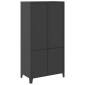 vidaXL Ντουλάπα Βιομηχανική Μαύρη 90 x 50 x 180 εκ. Μεταλλική