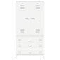 vidaXL Ντουλάπα Βιομηχανική Λευκή 90 x 50 x 180 εκ. Μεταλλική