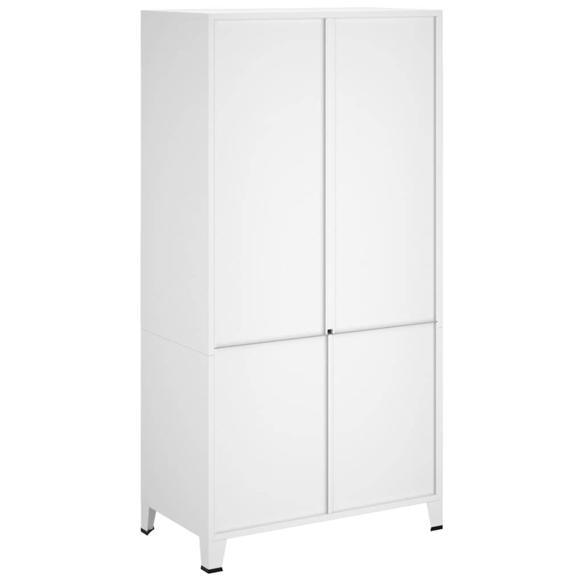 vidaXL Ντουλάπα Βιομηχανική Λευκή 90 x 50 x 180 εκ. Μεταλλική