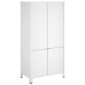vidaXL Ντουλάπα Βιομηχανική Λευκή 90 x 50 x 180 εκ. Μεταλλική
