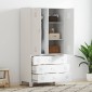 vidaXL Ντουλάπα Βιομηχανική Λευκή 90 x 50 x 180 εκ. Μεταλλική