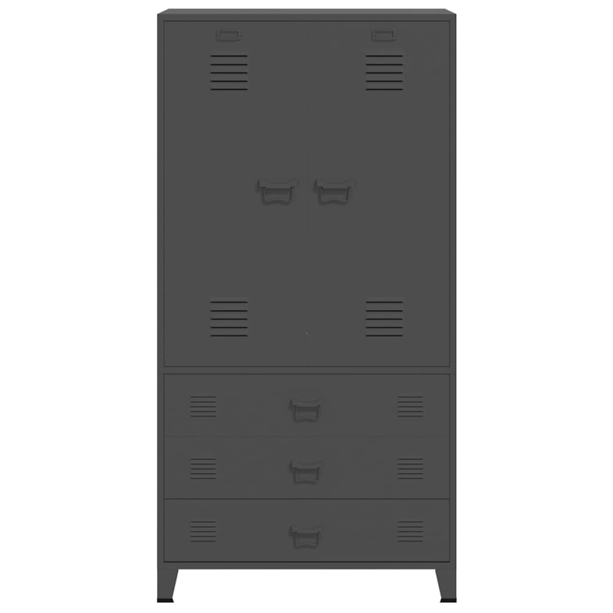 vidaXL Ντουλάπα Βιομηχανική Ανθρακί 90 x 50 x 180 εκ. Μεταλλική