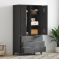 vidaXL Ντουλάπα Βιομηχανική Ανθρακί 90 x 50 x 180 εκ. Μεταλλική