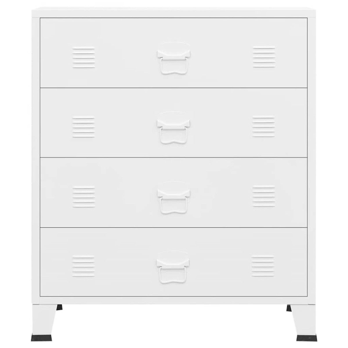 vidaXL Συρταριέρα Βιομηχανική Λευκή  78 x 40 x 93 εκ. Μεταλλική